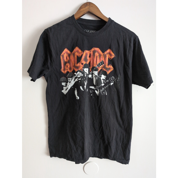 AC/DC Band Official Merchandise Front/ Back Graphic T-shirt size M Artsy Black - Picture 1 of 7